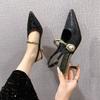 Elegant Chinese Style High Heels Womens Shoes 2025 New Versatile Fashionable Sexy Fine Tipped Pointed Sandals Trendy Women's