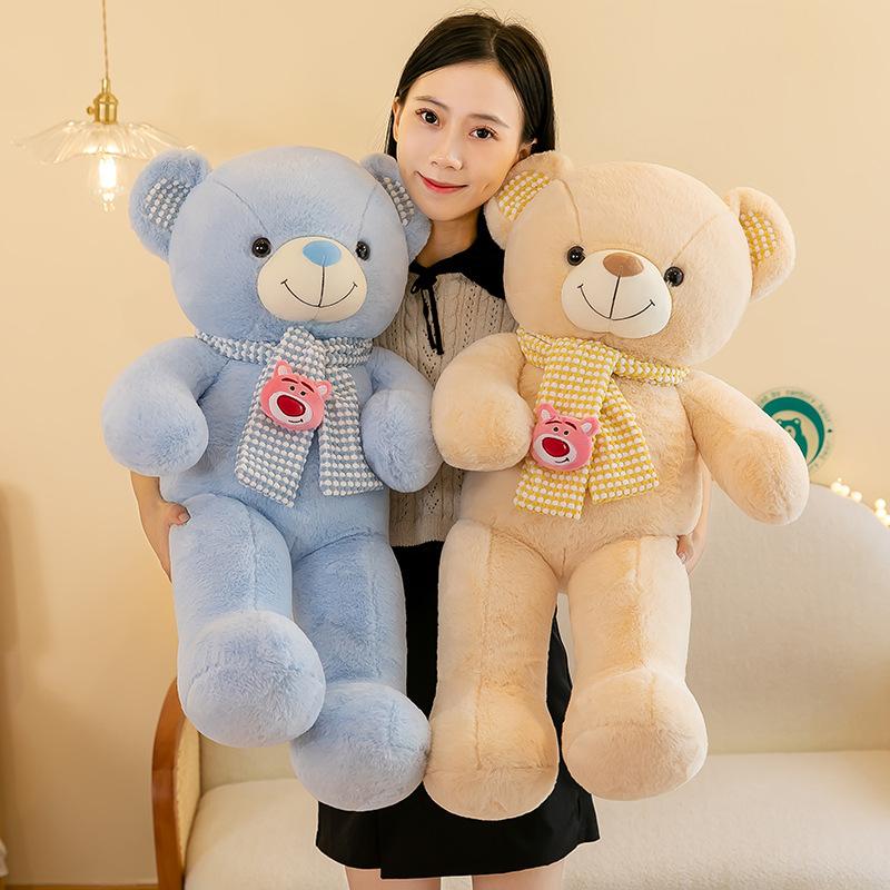 Large Scarf Teddy Bear Cuddle Bear Bed Sleeping Throw Pillow For Girl'S Valentine'S Day Birthday Gift