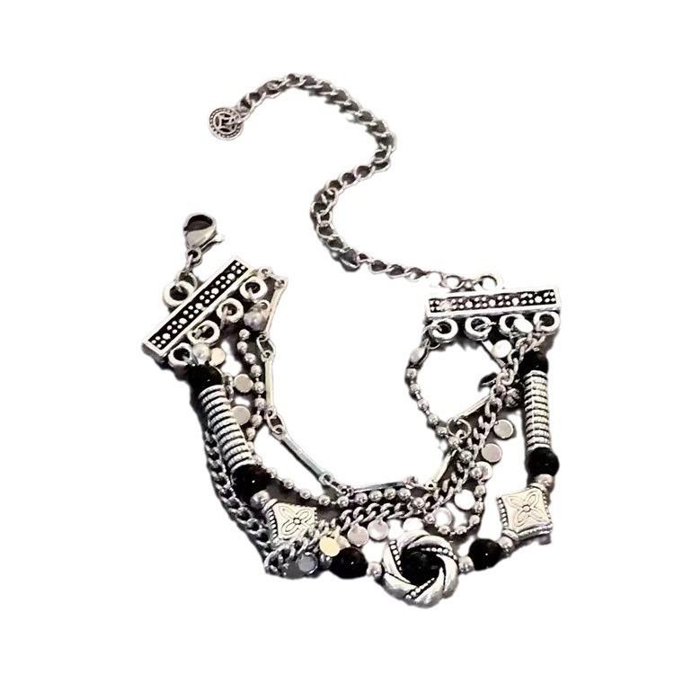 Alloy Stylish Artistic Bracelet With Ethnic Geometric Design For Gifts Travel