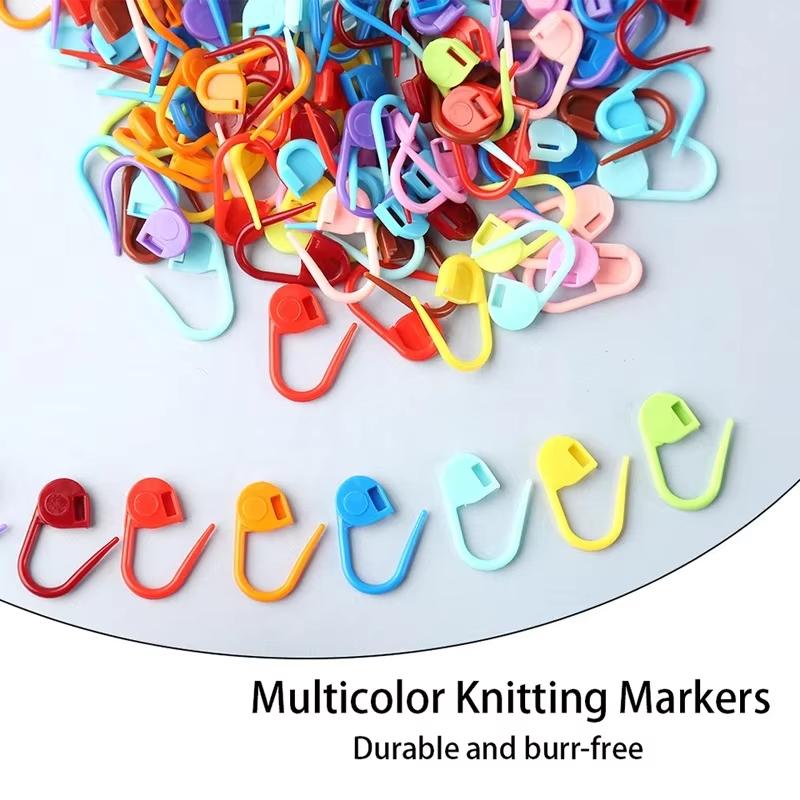 300/500pcs Plastic Crochet Yarn Weave Markers Resin Small Clip Locking Stitch Knitting Tools Needle Clip Mark Sewing Tool