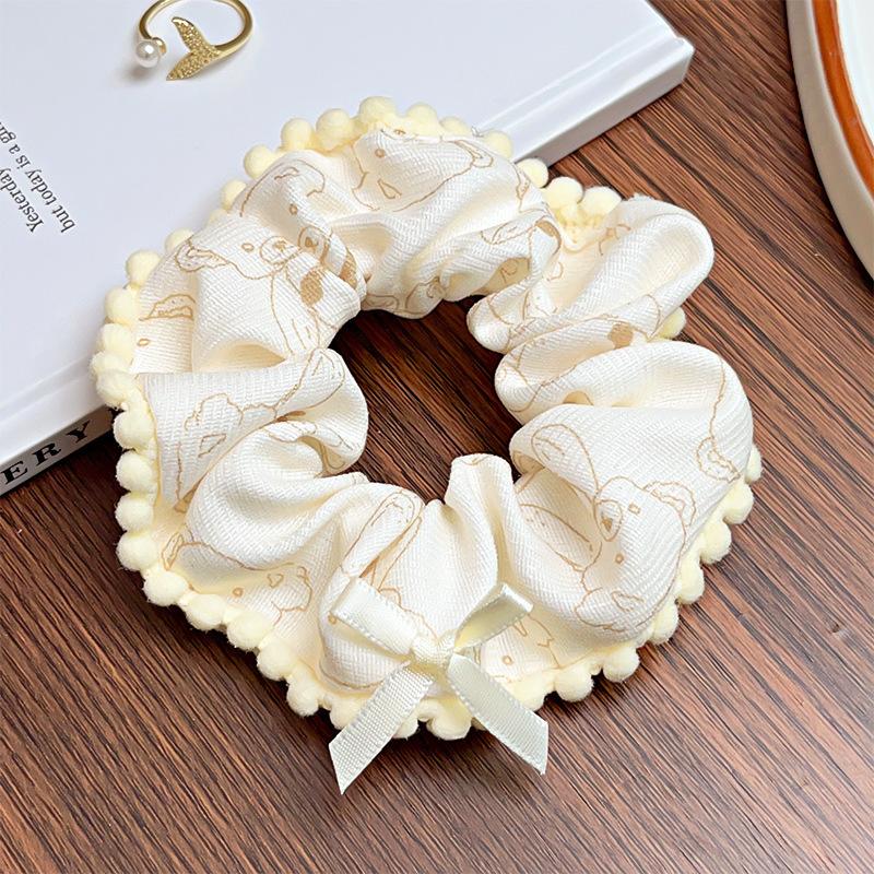 Girls Sweet Dot Bow Hair Band Accessories Fashion Large Hair Tie Rope Headband Elastic Scrunchies For Women Ponytail Hair Accessories