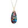 Hot-selling new natural stone water drop pendant, earrings, necklace set, European and American INS style jewelry.