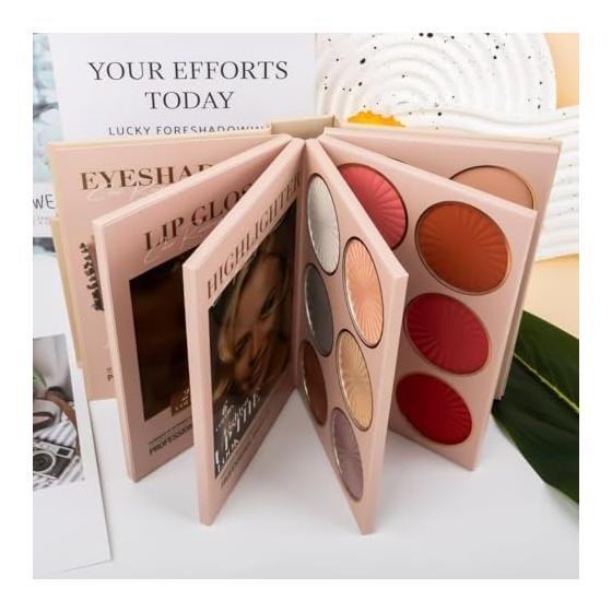 Eyeshadow Eyeshadow Palette, 6-layer Translated, Multifunctional, Versatile, Mini Makeup Palette, Matte, Pearl, Glitter, Cheek, Shading, Highlight,