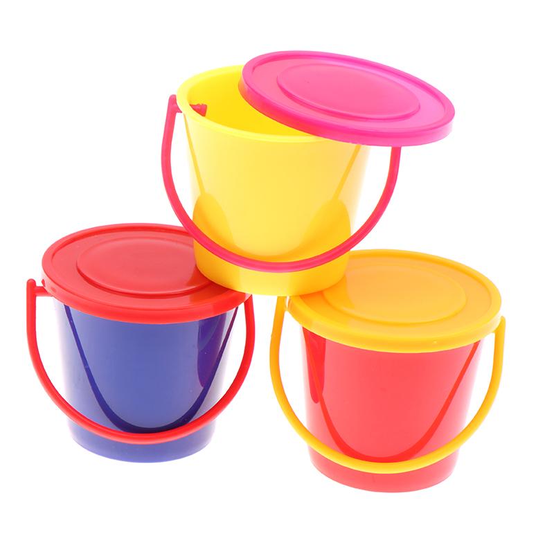 1/12 Dollhouse Mini Buckets With Cover Dollhouse Kitchen Bucket Decoration Dolls House Home Accessories