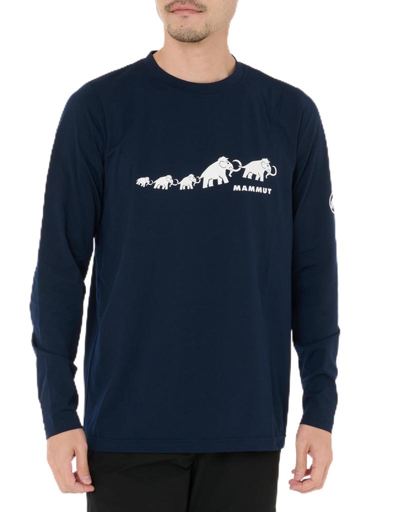 Mammut QD Logo Print Long Sleeve Asian Marine T-shirt, CE, Fit, Men's, 1016-01630,