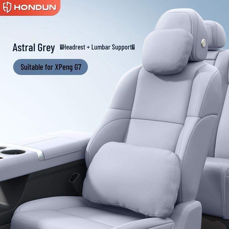 Geeignet für XPeng G7: Kopfstützen-Nackenkissen & Lendenstützen-Set – Autozubehör für Komfort & Innendekoration.