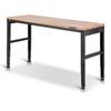 Adjustable Height Workbench 61"L x 20"W Work Bench Table with Power Outlet