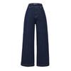 High-Waisted Women's Wide-Leg Jeans with Contrast Stitching - Versatile, Slimming, and Crisp Pants for Spring and Autumn.