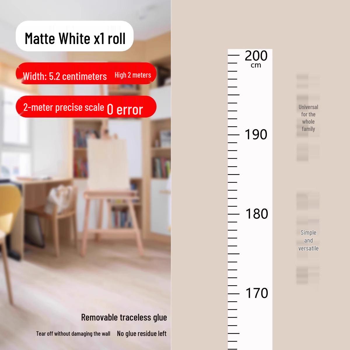

Transparent Removable Wall Height Chart for Kids - Accurate Measurement Without Damaging Walls