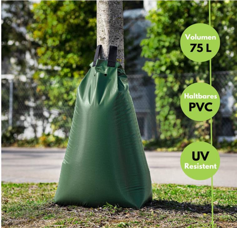 Borsa riutilizzabile per l'irrigazione degli alberi da 20 galloni - Borsa premium in PVC a rilascio lento per irrigazione a goccia