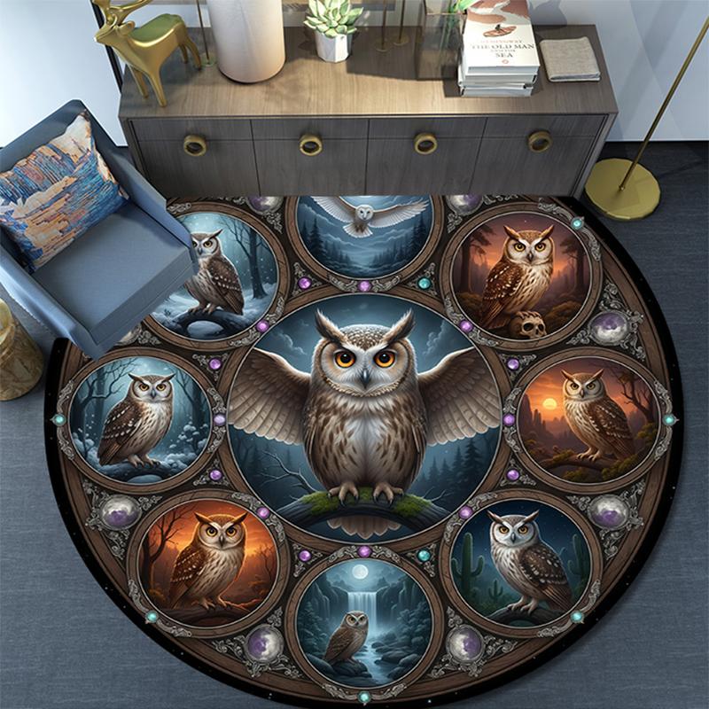 Cartoon Print Round Area Rug,Carpet Rug for Living Room Bedroom Sofa Playroom Decor,Non-slip Floor Mat
