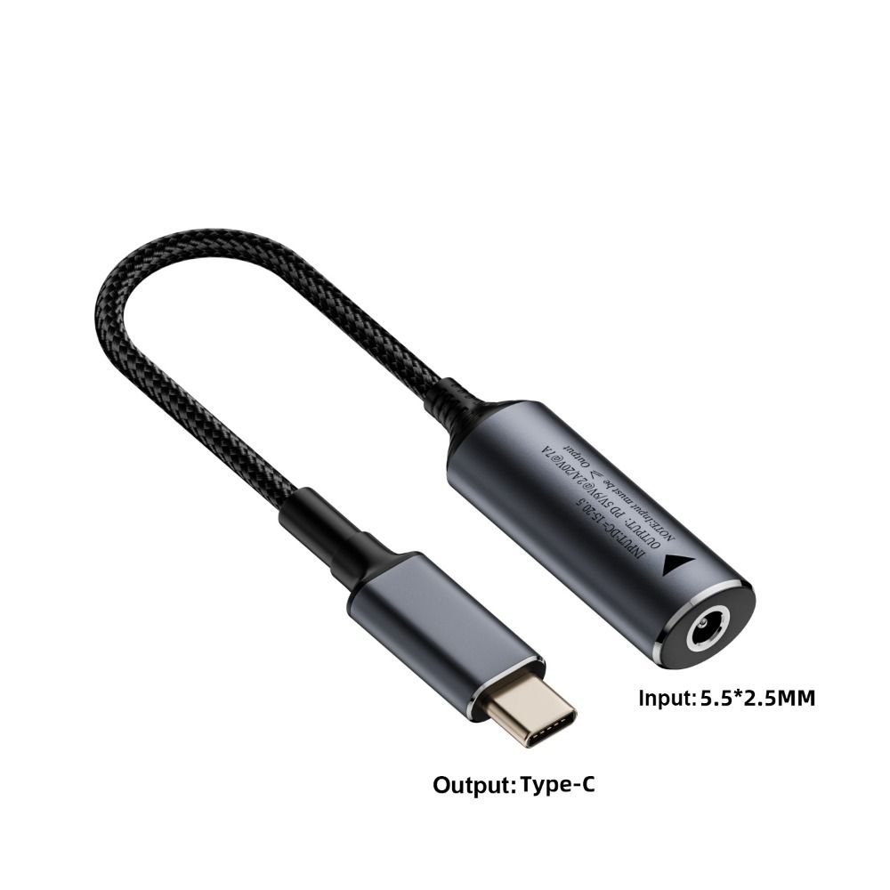 5/9/20V Laptop Charging Cable PD 100W DC to USB C Connector for Lenovo/HP/Samsung Home Office