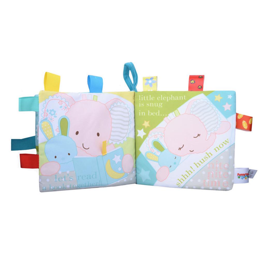 Baby Kids Intelligence Development Cloth 3D  Tail Book Educational Toy