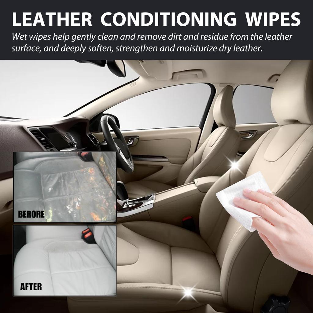 Rayhong Leather Cleaning Wipes Leather Sofa Car Seat Shoes Anti-cracking Fading Cleaning Care