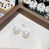 Elegant Pearl Stud Earrings Women's Fashionable Jewelry Geometric Design Luxury Feelings Fashion Commute