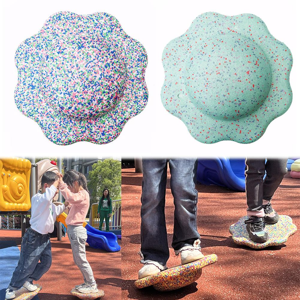 Balance Training Board Flower Shape Balance Exerciser Multi-Function Stability Board Balance Stepping Stones for Kids Adults