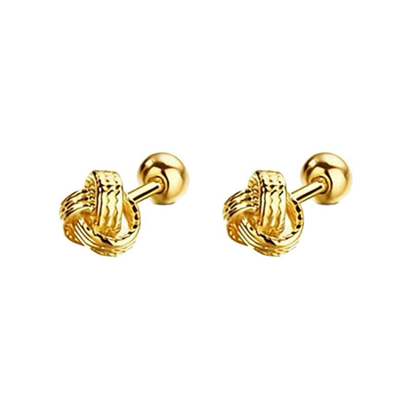 Auspicious Knot Earrings for Women Niche Premium Screw Back Tassel Ear Wire Healing Piercing Earrings