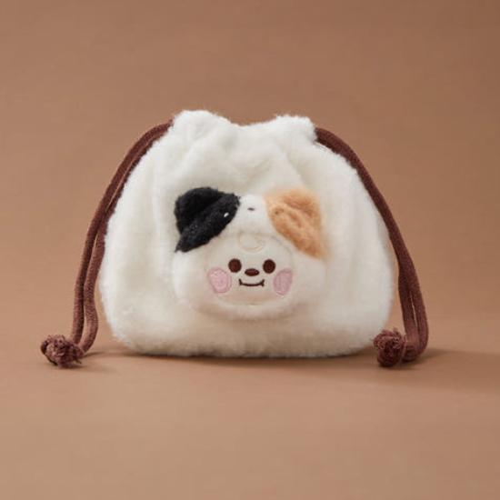 BT21 Dětský plyšový váček na provázek s nadýkaným obličejem