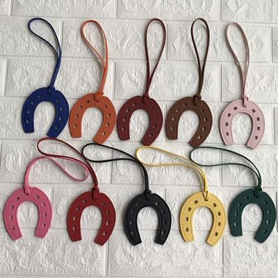 Pu Leather Horse Hoof Horseshoe Keychain Handbag Key Chains Keyring