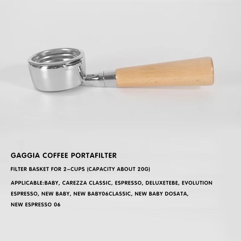 Coffee Portafilter 58mm Bottomless Filter Holder For Gaggia Classic Solid Wood Handle Barista Tools Espresso Machine Accessories
