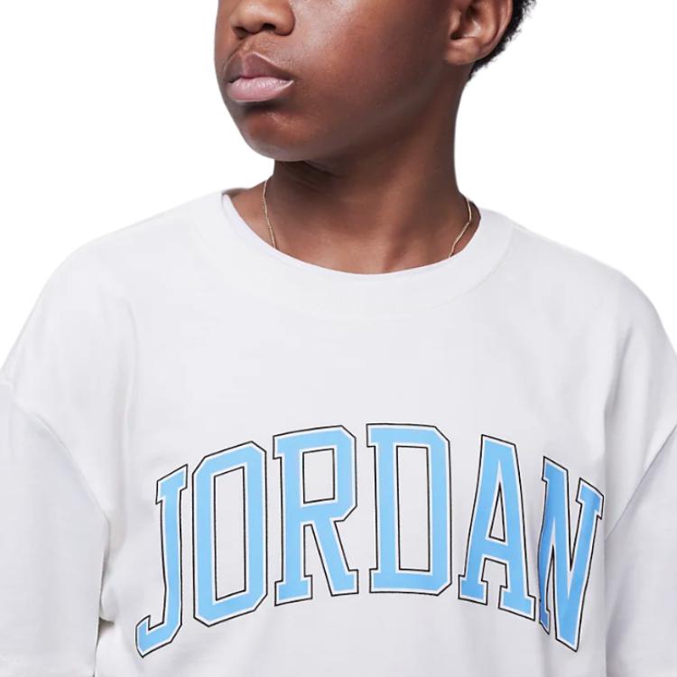 Jordan See Me Shine Crew Neck Letter Pullover Long Sleeve T-Shirt Kids Tops Sail HV1599-133