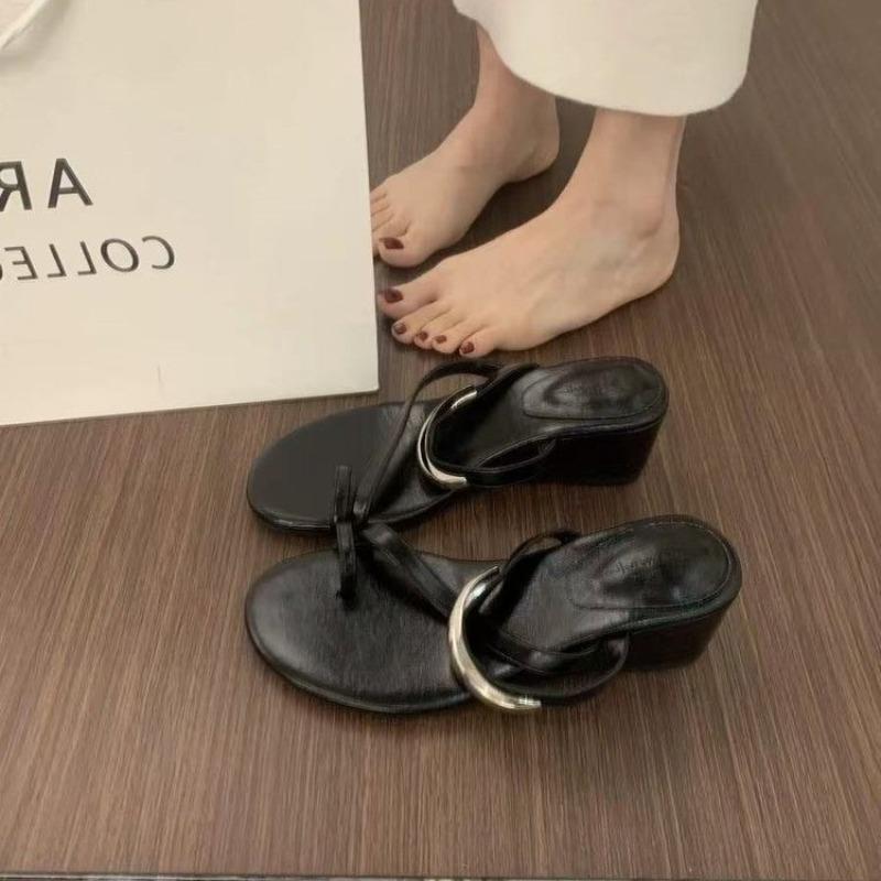 Fashion Women's High Heel Wedge Heel Sandals 2025 Summer Comfortable Mules Casual Cover Toe Wedge Outdoor Street Style Platform Slippers