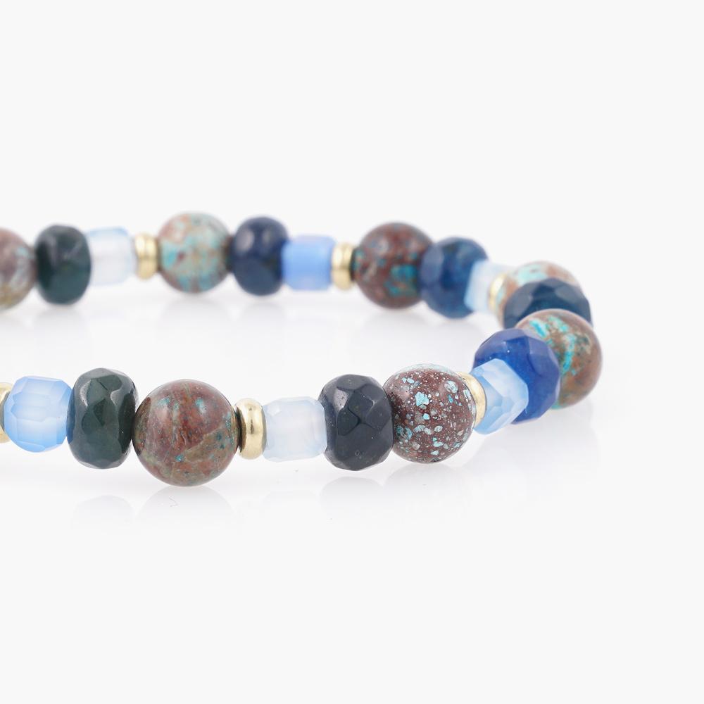 Jbans Classic Triple Awesome Mixed Gemstone Bracelet (C2501Ac1225_Bl)