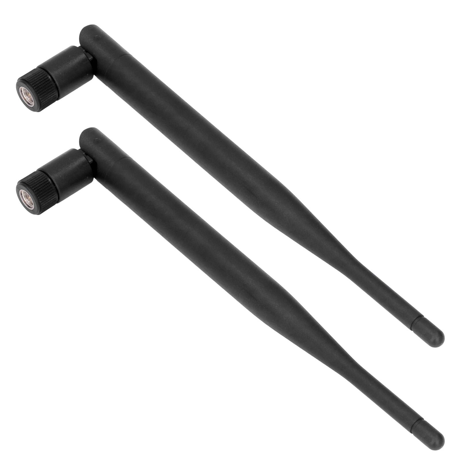 

2 шт. Мережева антена 5 дБі 2,4 ГГц 5,8 ГГц Двохдіапазонна SMA Внутрішній пін Складна Сигнальна Антена для Роутерів Торговельних Автоматів