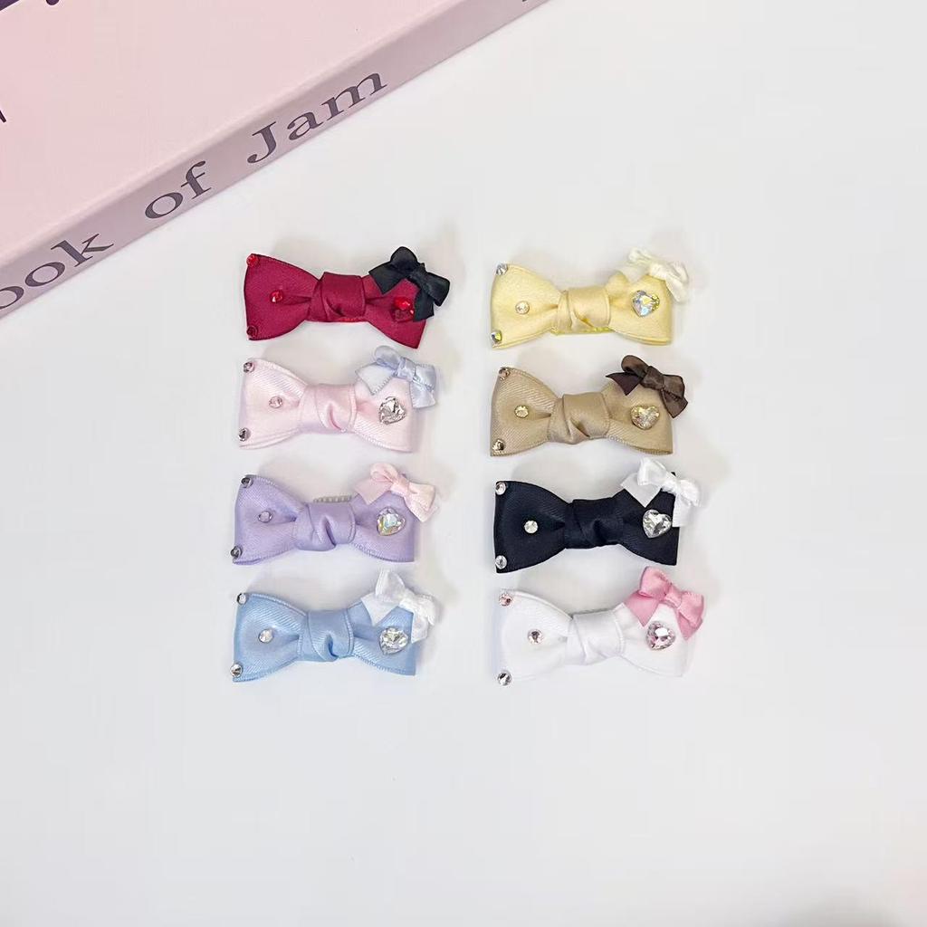 Color Series Yorkshire Maltese Teddy Bow Hair Clip - Pet Hair Accessories for Cats and Dogs