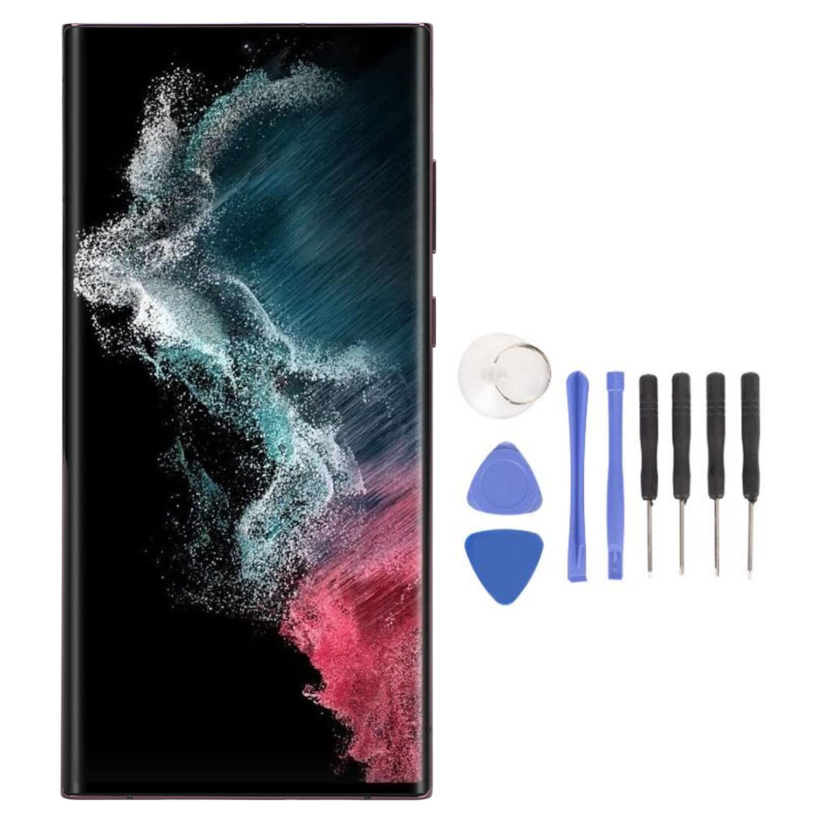 

Сменный ЖК-дисплей телефона Galaxy S22 Ultra, ЖК-экран, сенсорный экран, дигитайзер в сборе красный