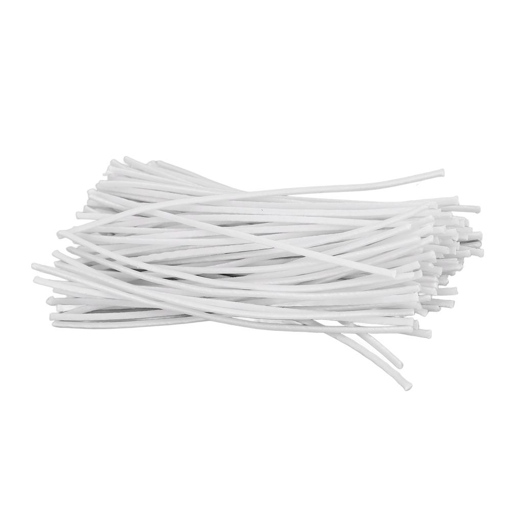 100 Stück 4,7 Zoll Länge Baumwollkerzendocht DIY Kerzenherstellung Rauchfreier Wachs-Baumwollkern