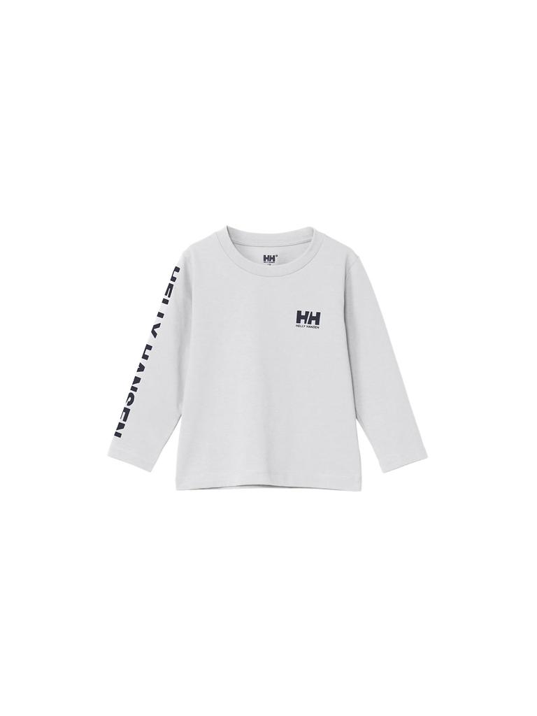Helly Hansen K L/S Letter Tee, Clear White, Size 140