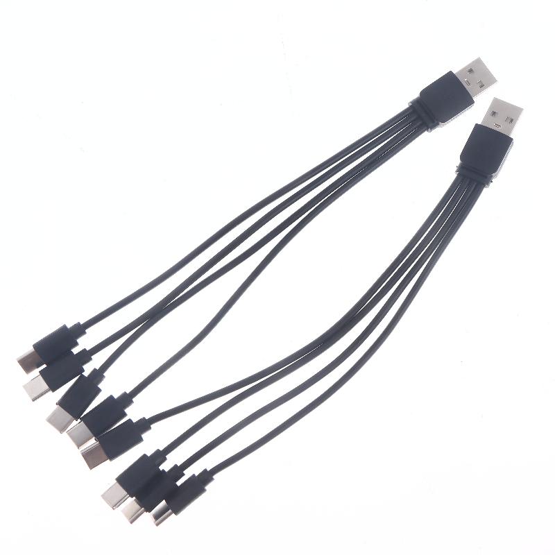 1/2Pcs 20Cm Usb To Type-C Splitter Adapter Cable 2/3/4/5 Port Usb C Splitter Cable Usb To Type C Multiple Charging Cable