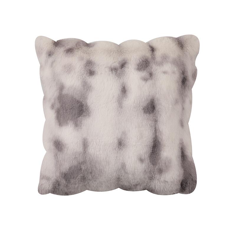 Bubble Velvet Imitation Bunny Fur Solid Color Tie-dye Plush Living Room Sofa Pillow Bubble Fur Cushion Home Textile Decoration