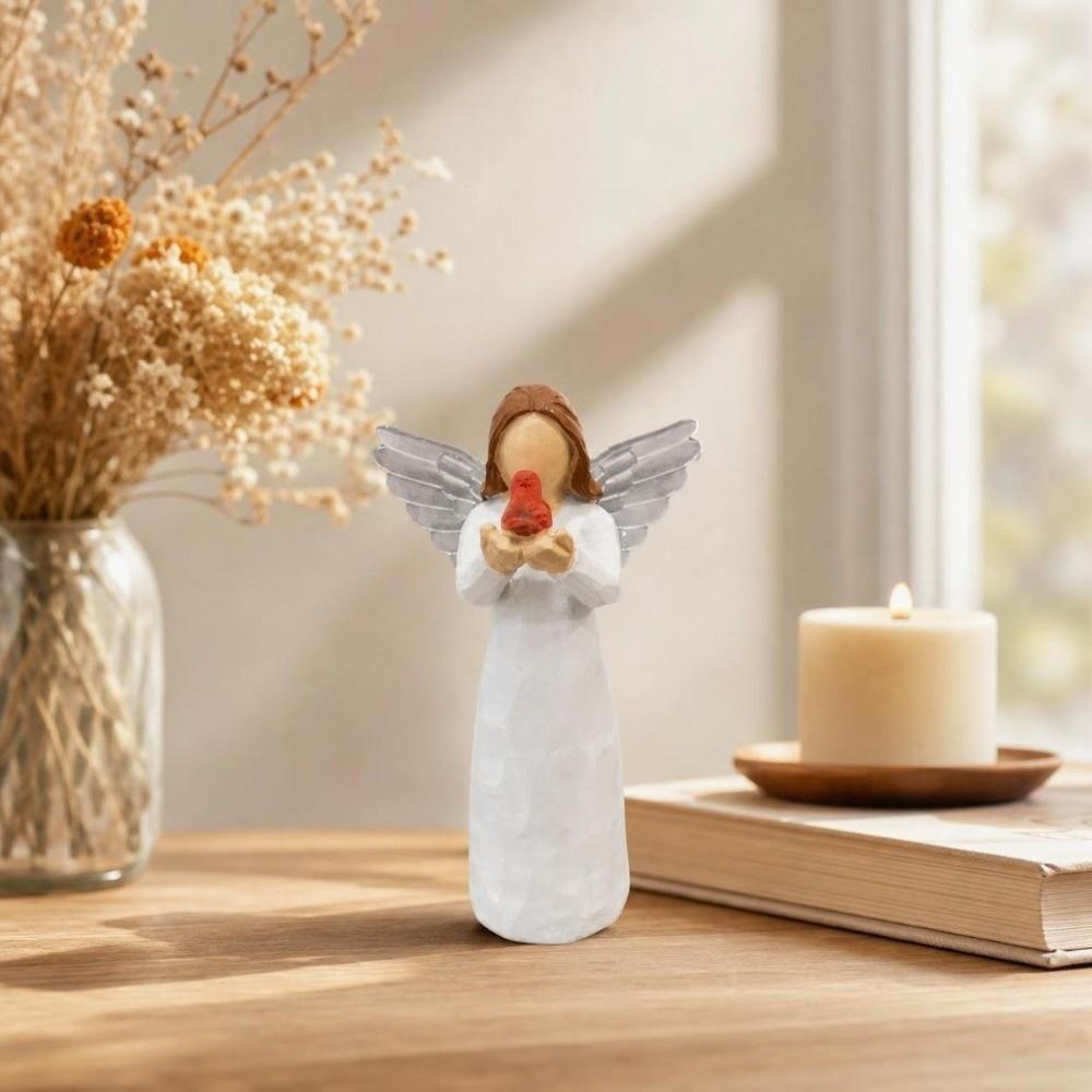 Home Decor Winged Angel Figurine Resin Cherub Statue Desktop Ornaments Desktop Decoration