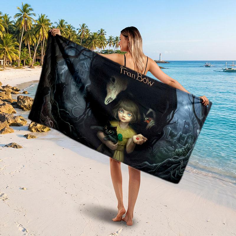 Large Beach TowelFran Bow Soft Absorbent Towel Beach Bath Home Use