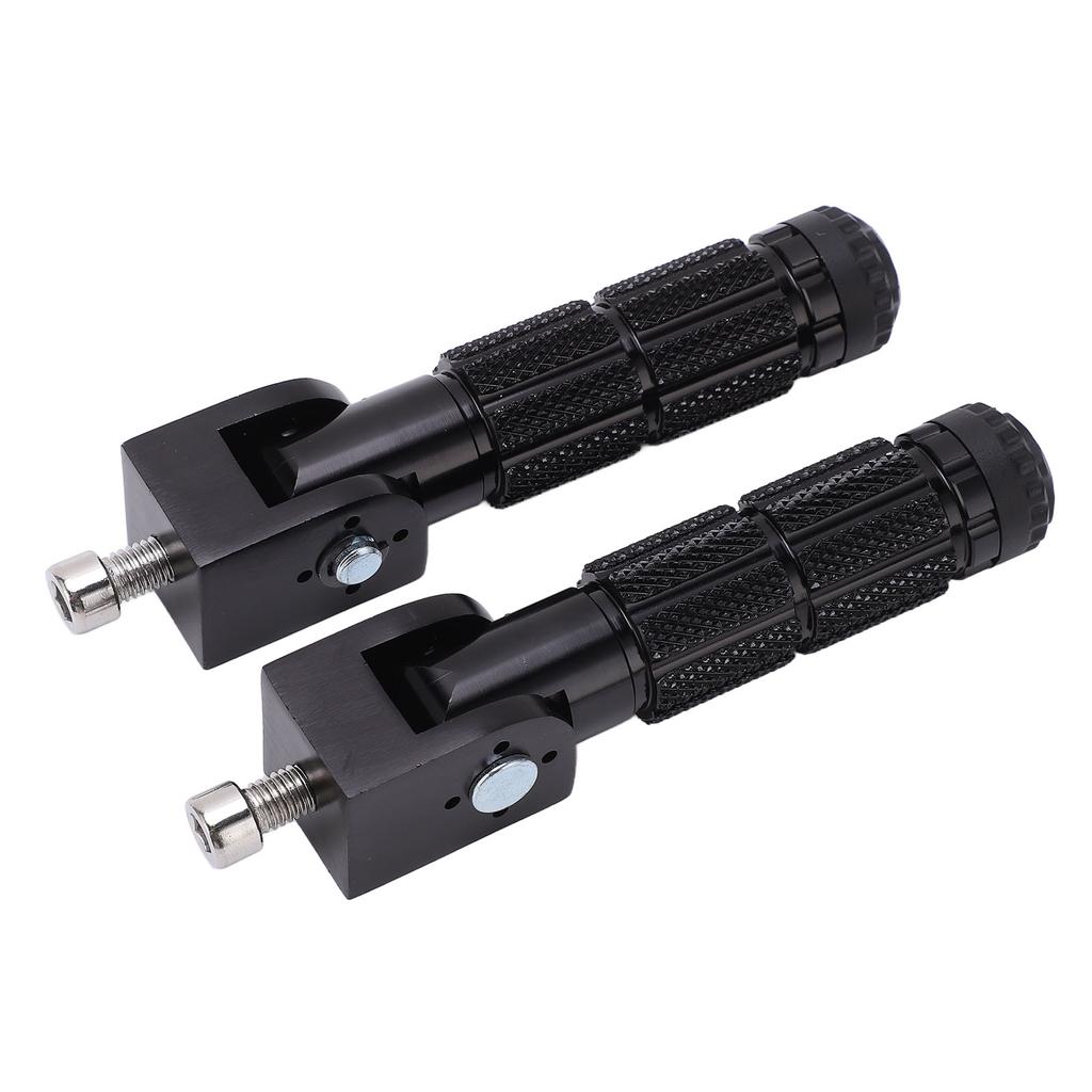 1 Pair Universal Motorcycle Footrests Rear Set Footpegs with 8mm Mounting Bolts Replacement for Aprilla