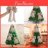 Unique Soft Fabric Christmas Bow Decoration Classic Handmade Bow For European Style Trees