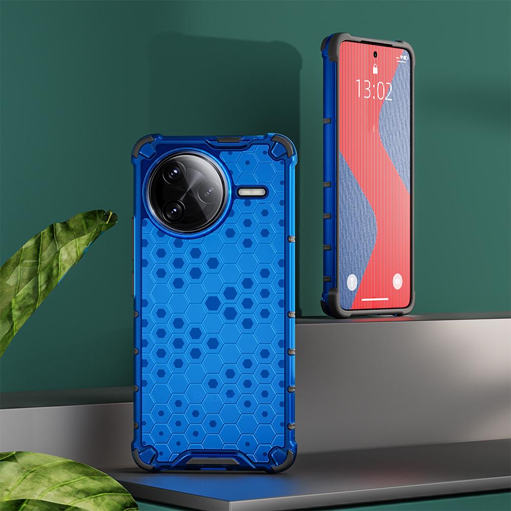 KEYSION Shockproof Armor Case for POCO F7 Pro F7 Ultra Silicone+PC Transparent Honeycomb Phone Cover for Xiaomi POCO F7 Ultra