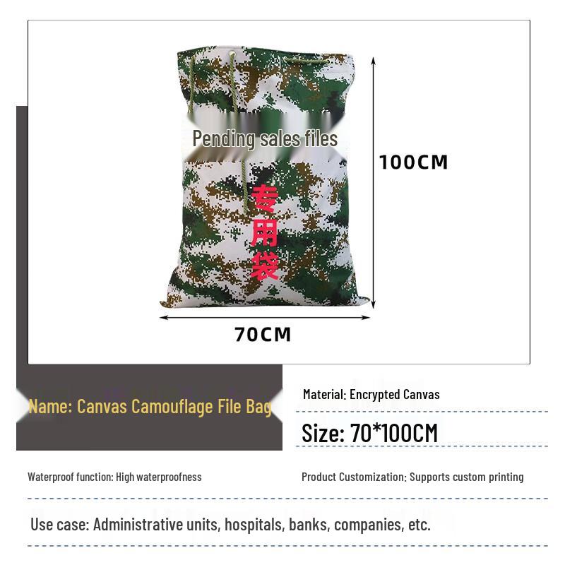 Yilan Canvas Confidential Archival Document Bag