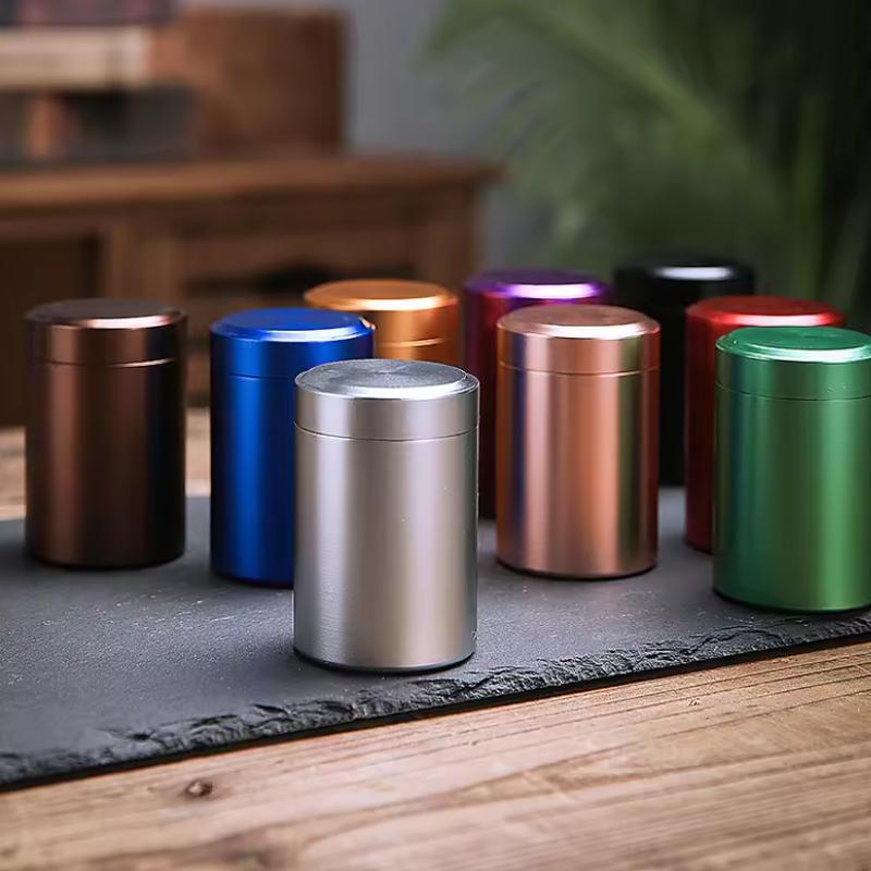 1/3Pcs Mini Metal Box Stainless Steel Tea Can Sugar Coffee Caddy Organizer Household Storage Small Travel Portable Container Jar