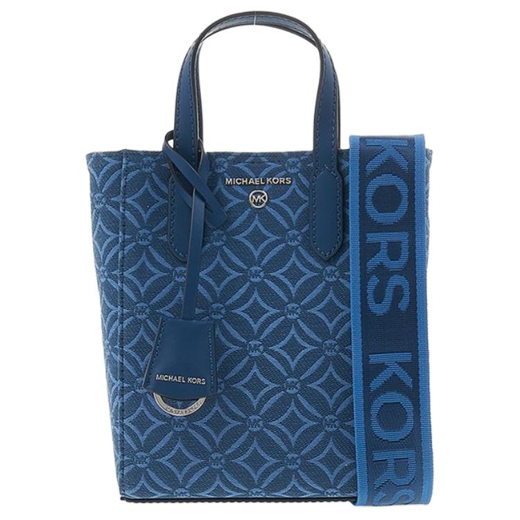 New MICHAEL KORS Sinclair Cow Leather With Leather Crossbody Bag, Shoulder Bag, Handbag Mini Women's Blue 32F2S5SC0J-494