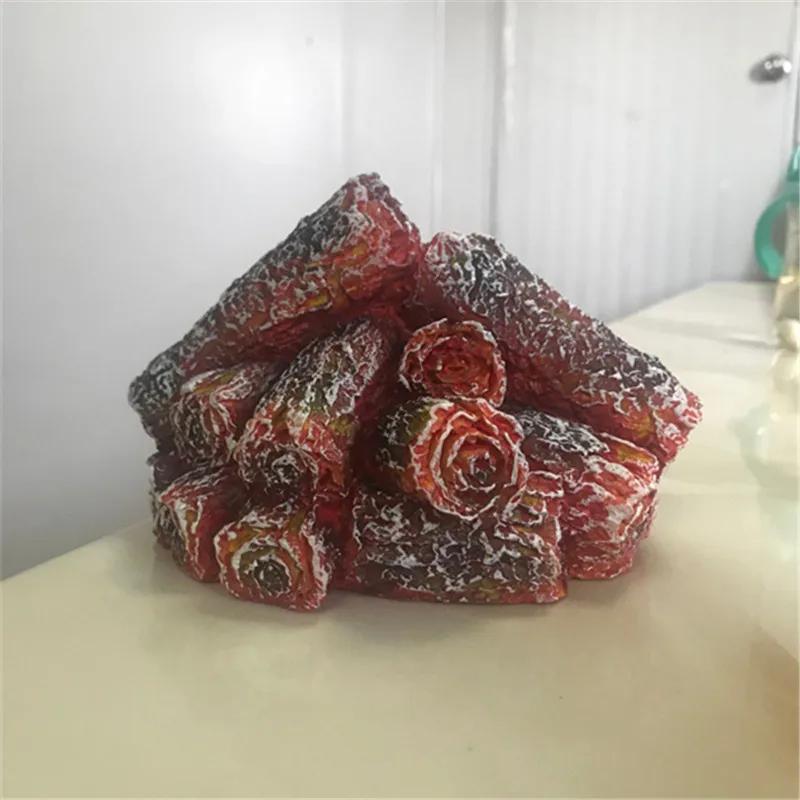 Simulation Holzkohle Flamme Laterne Lampe 3D Simulierte Kamin LED Lampe Batterie Flammenlose Wohnkultur Ornamente