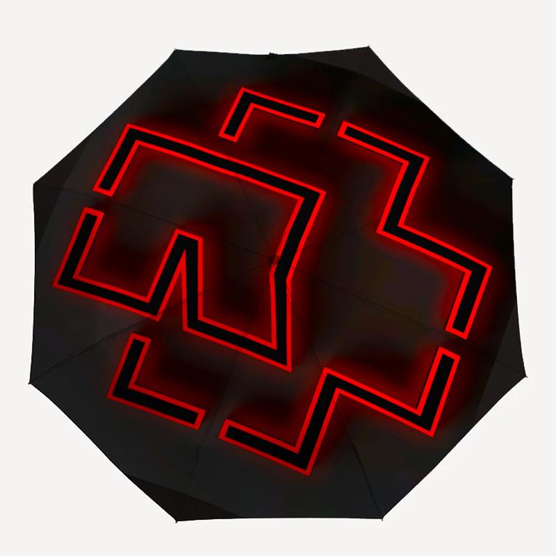 Автоматический зонт-трость Rammstein   Компактный дорожный зонт, 8 спиц, прочная конструкция, идеальный подарок, 125