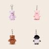 Otter Penguin Sheep Bear Plush Animal Keyring With Soft Fabric For Bag Charm And Key Holder