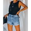 Four Color Ripped High Waist Women's Denim Shorts