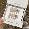 Light Luxury High-end Feeling Ice-transparent Gradient Cat Eye Small Diamond Glass Candy Square Beads Removable Nail Piece