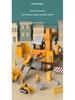 4-in-1 Deformable Engineering Vehicle Set with Small Cars, Crane, Excavator, and Pull-back Toy for Boys
