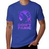 Dont Panic Hitchhikers Quote TShirt plain tops cheap stuff funny t shirts for Unisex