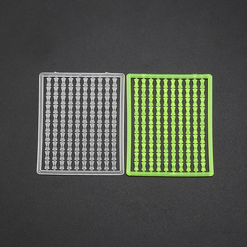 10Cards/Lot 1000Pcs Carp Fishing Hair Stops For Bait Dumbell Shape Small Fishing Bobber Stop Bead Fishing Tackle